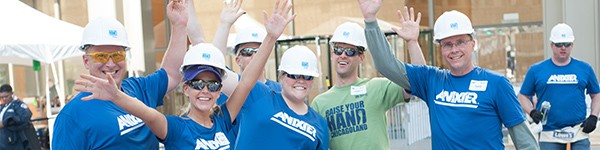 Anixter employees at the Habitat for Humanity event