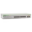 AT-GS950/10PS-10 | 8 x 10/100/1000T WebSmart Switch, with 2 SFP combo ports, PoE+, and U.S. power cord