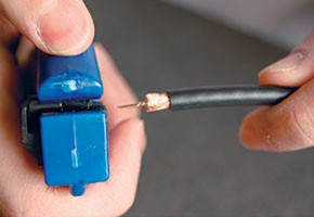 Coaxial cable preparation 