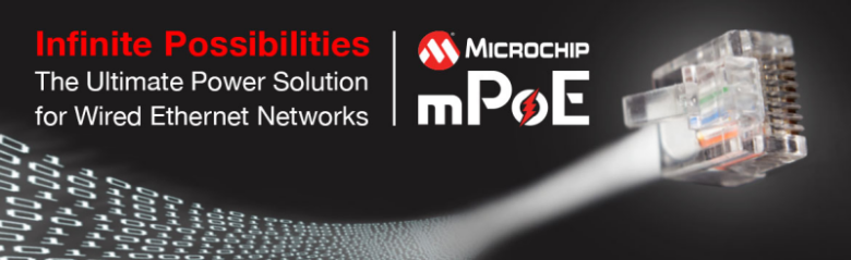 Microchip Multi-Power over Ethernet (mPoE) banner