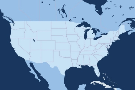Image of a US Map State Contracts