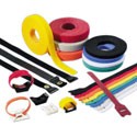 Hook and loop tape and cable ties