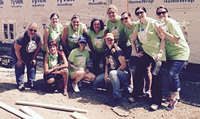 Team Anixter at the all women's Habitat build