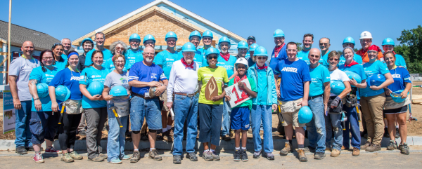 Anixter Team Volunteers with President and Mrs. Carter at Habitat for Humanity Carter Work Project in Indiana
